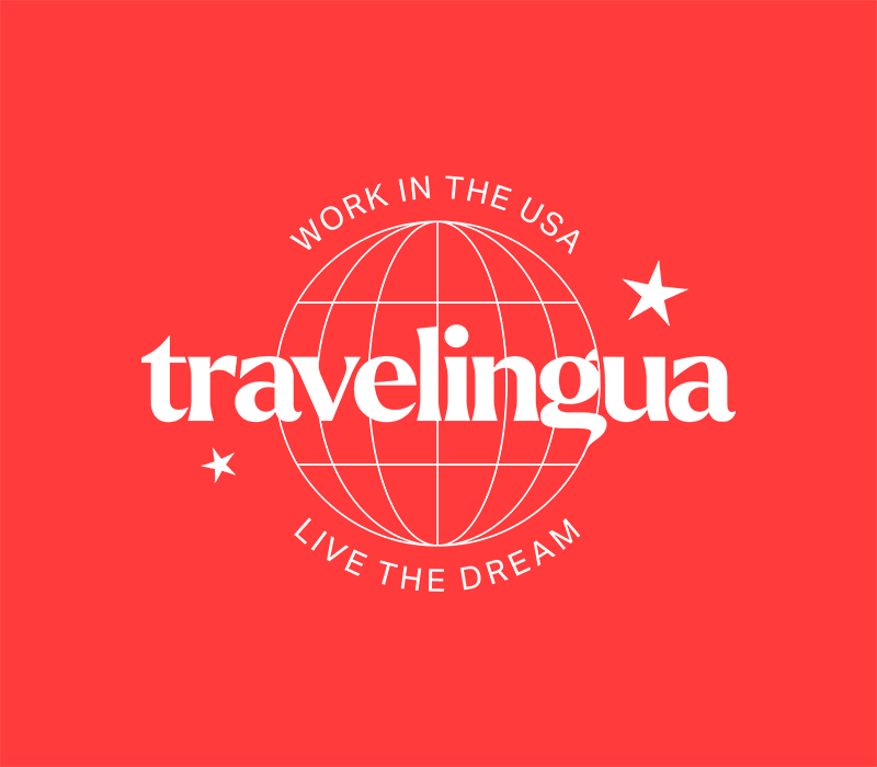 Variante de logotipo para la identidad corporativa de Travelingua
